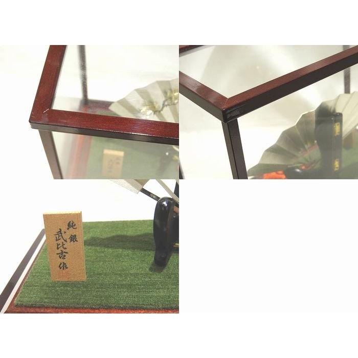 美品 武比古 作 純銀 飾り扇 松竹梅柄 ◇ シルバー製 扇 扇子 美品 武比古 作 純銀 飾り扇 松竹梅柄 ◇ シルバー製 扇 扇子