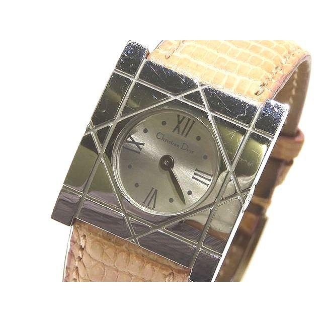 良品 Christian Dior ディオール レディース クォーツ 時計 替えベルト  