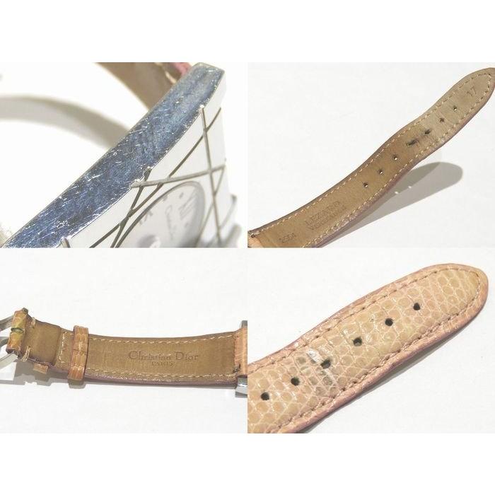 良品 Christian Dior ディオール レディース クォーツ 時計 替えベルト  