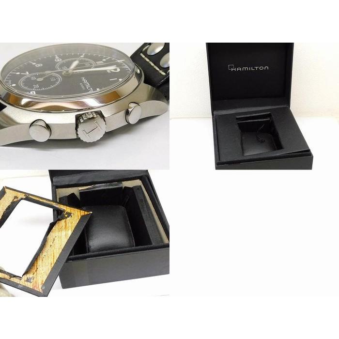 美品 HAMILTON ハミルトン H765120 カーキ パイロット □ 革 美品 HAMILTON ハミルトン H765120 カーキ パイロット □ 革