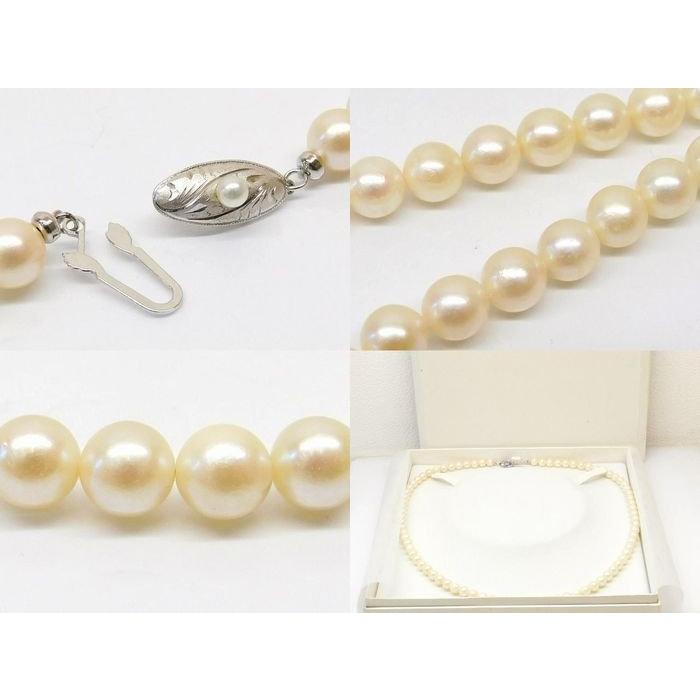 3F 28番 K14金具 パール 真珠 6.5〜7.0mm □ ネックレス 55cm ホワイト  