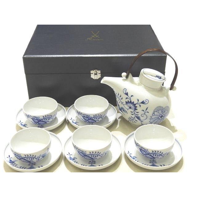 希少 新品同様 Meissen マイセン ブルーオニオン 茶器セット ◇ 急須 