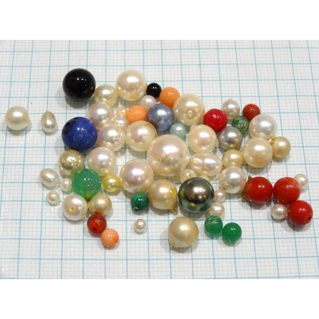 12番 ルース 真珠 パール 珊瑚 サンゴ 色石 貫通穴なし まとめ売り  