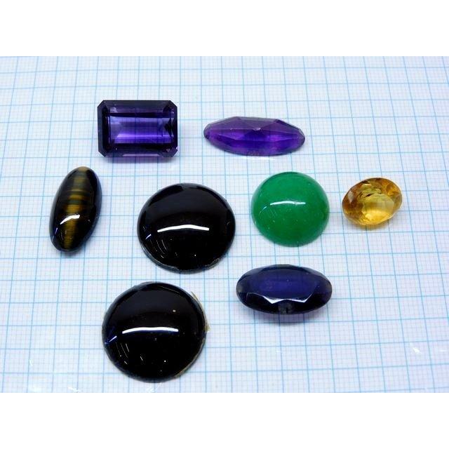 16番 大 色石 裸石 外し石 ルース まとめ売り □ 約65g カラー