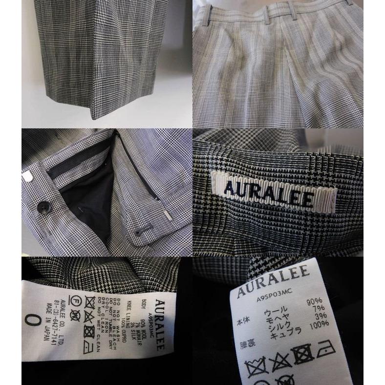 美品 AURALEE オーラリー □ スラックス パンツ グレンチェック 美品 AURALEE オーラリー □ スラックス パンツ グレンチェック
