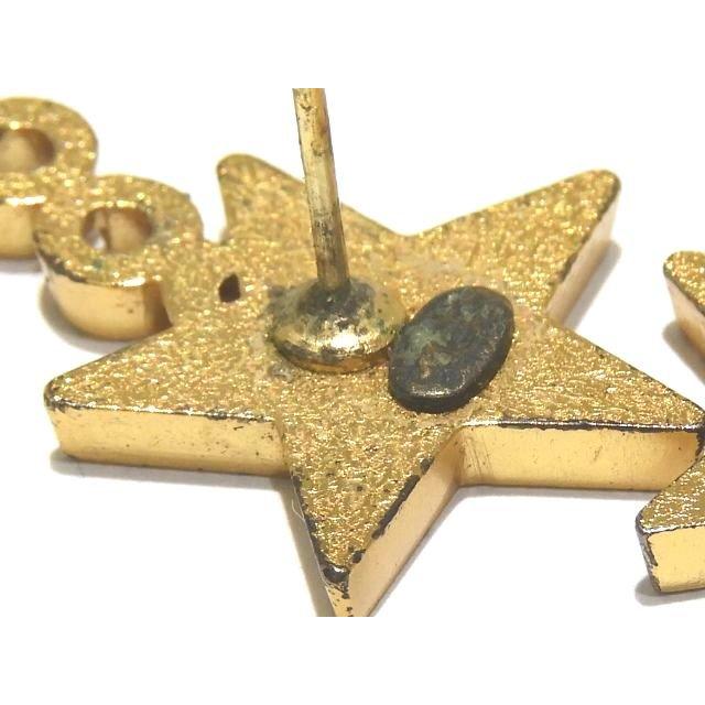 CHANEL シャネル ピアス COCO スターモチーフ ☆ ブラック × ゴールド