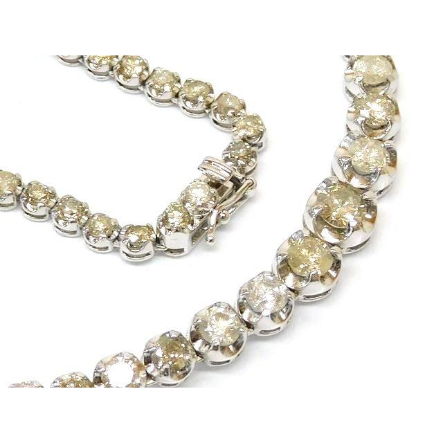 ダイヤ 10.00ct K18 ホワイトゴールド □ 約17.4g テニス ネックレス
