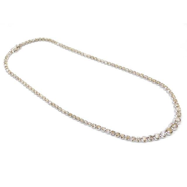 ダイヤ 10.00ct K18 ホワイトゴールド □ 約17.4g テニス ネックレス