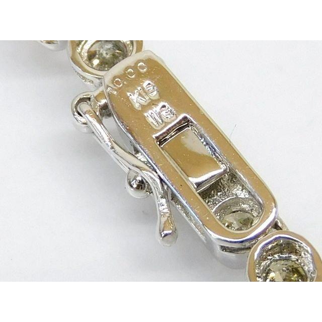 ダイヤ 10.00ct K18 ホワイトゴールド □ 約17.4g テニス ネックレス