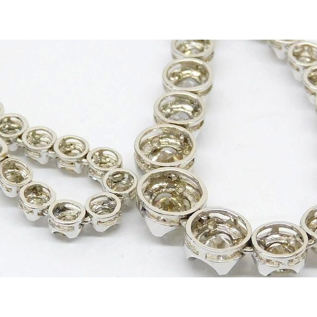 ダイヤ 10.00ct K18 ホワイトゴールド □ 約17.4g テニス ネックレス
