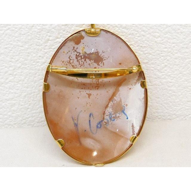 ⭐️美品⭐️K18　カメオ　ペンダントトップ　女性　横顔 楽天市場】ネックレス 女性の横顔 ストーンカメオ 18金イエロー