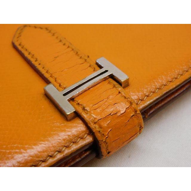 美品】HERMES エルメス ベアン 長財布 ボルドー シルバー金具