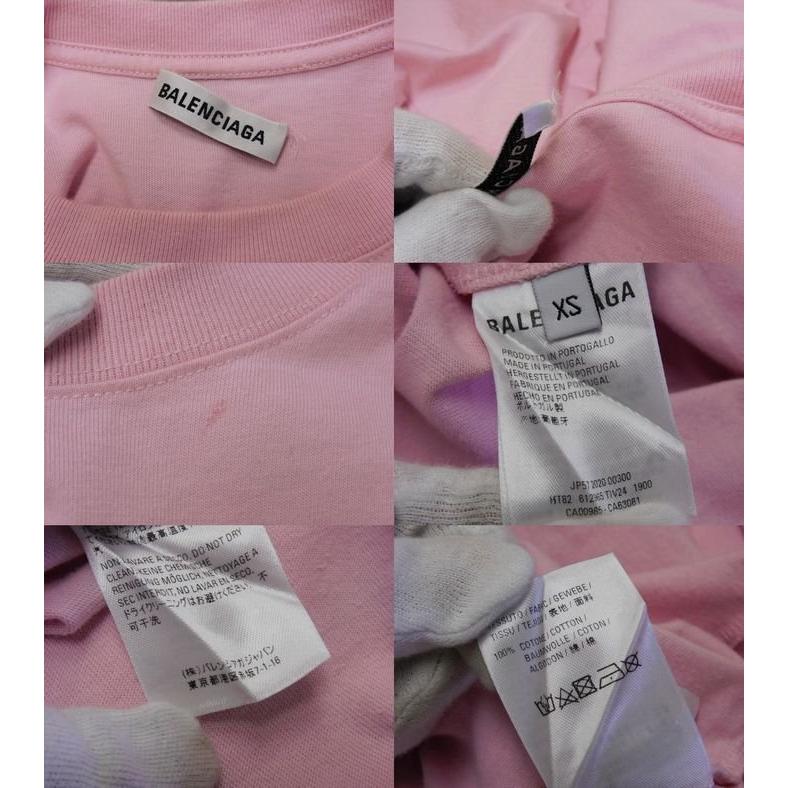 BALENCIAGA バレンシアガ □ 20SS 612965 コットン100% CREWロゴ 半袖