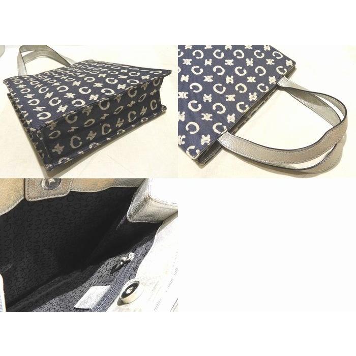 CELINE セリーヌ ミニトートバッグ ☆ Cマカダム柄 デニム ブルー系
