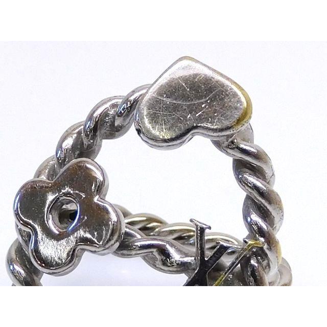 ヴィトン □ 約8号 バーグ スウィート リング 指輪 M65466 シルバー系