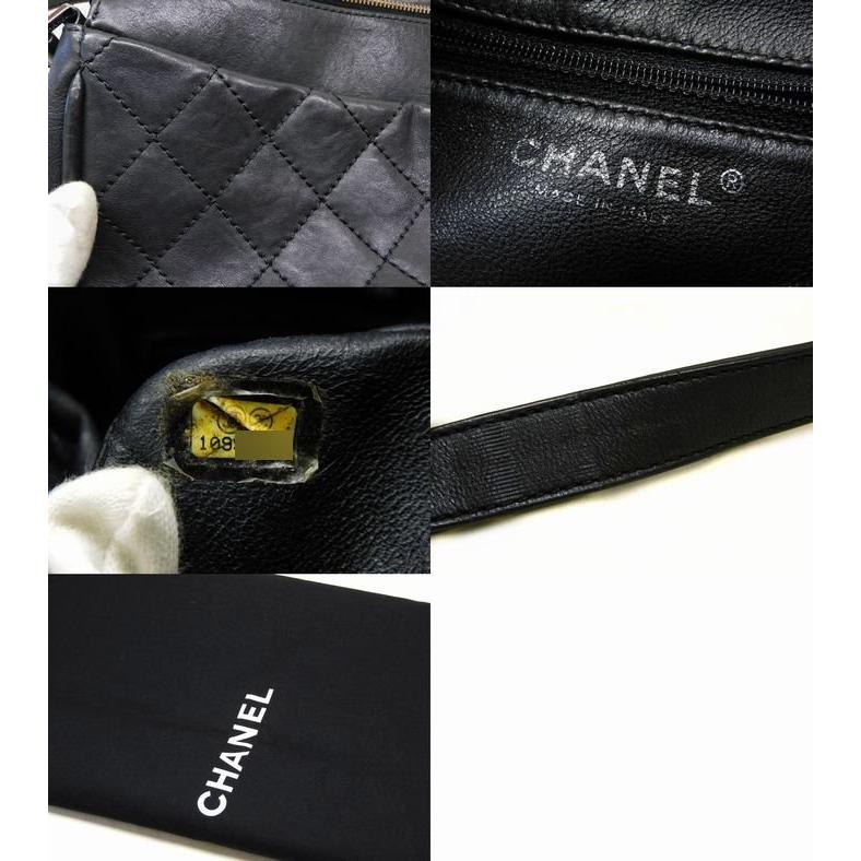 CHANEL マトラッセ ブラック レザー ショルダーバッグ CHANEL ミニマトラッセ黒 レザー ショルダーバッグ