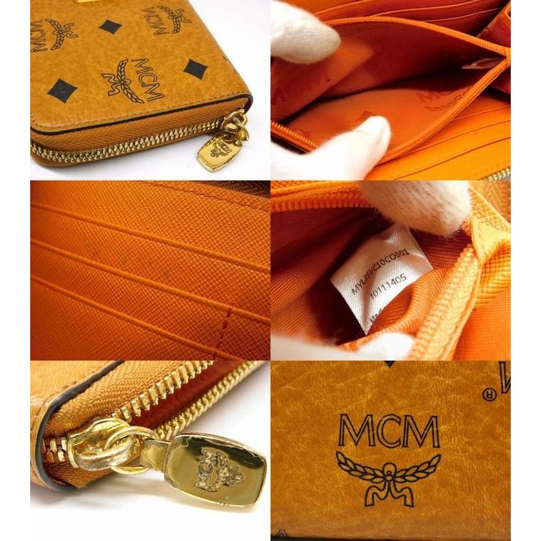 MCM エムシーエム □ ロゴプレート キャメル ブラウン 茶色 長財布