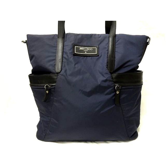 バッグ JIMMY CHOO BALFOUR ジミーチュウ トートバッグ □ BALFOUR バルフォア ナイロン レザー