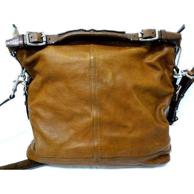 COACH コーチ メッセンジャーバッグ ショルダーバッグ ブラウン レザー