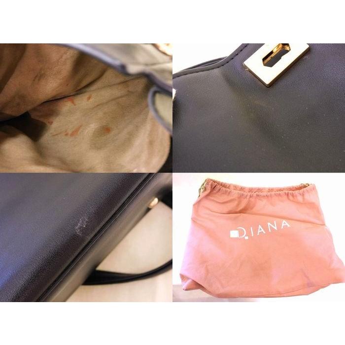 DIANA ダイアナ 2WAY ショルダーバッグ □ ビジュー スタッズ ブラック