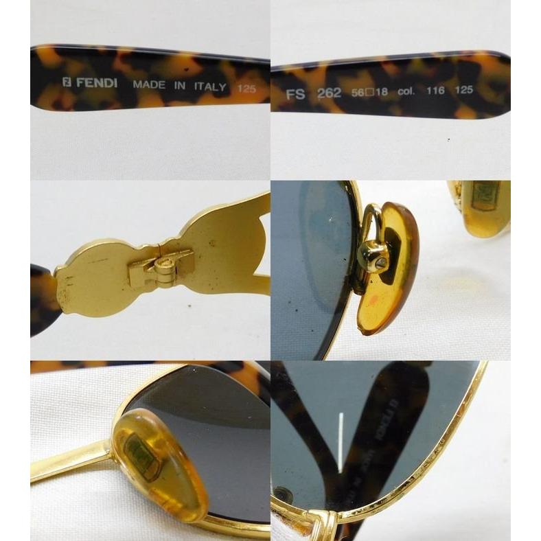 フェンディ □ FS 262 サングラス ヴィンテージ レディース ゴールド