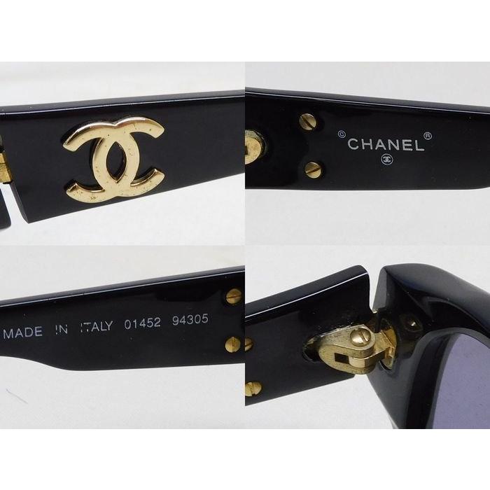 シャネル □ 01452 94305 サングラス ヴィンテージ レディース 黒