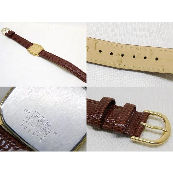 セイコー Dolce ゴールド レッドレザー 時計 MORELLATO（モレラート） セイコー ドルチェ スクエアケース 用 SEIKO