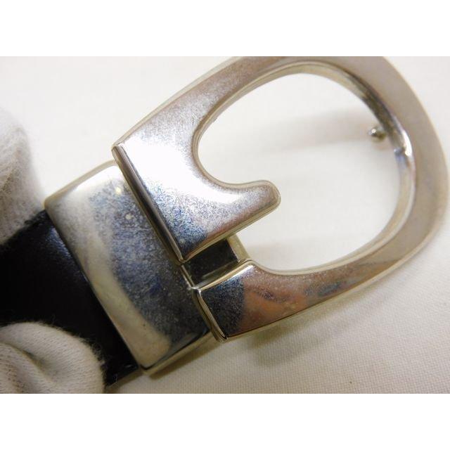 グッチ □ 036 1406 1108 レザー リバーシブル シルバー金具 ベルト