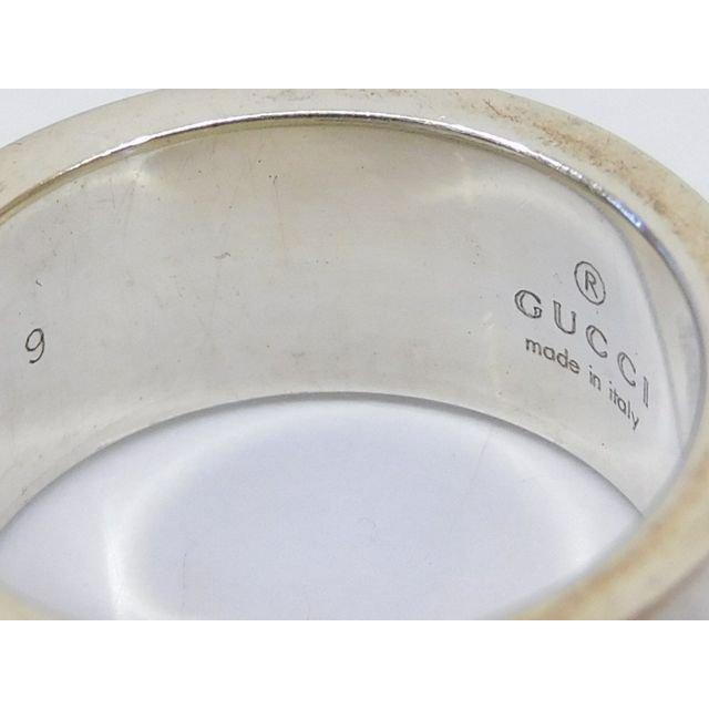 GUCCI グッチ □ Gくり抜き リング 指輪 シルバー925 表記サイズ9 実寸