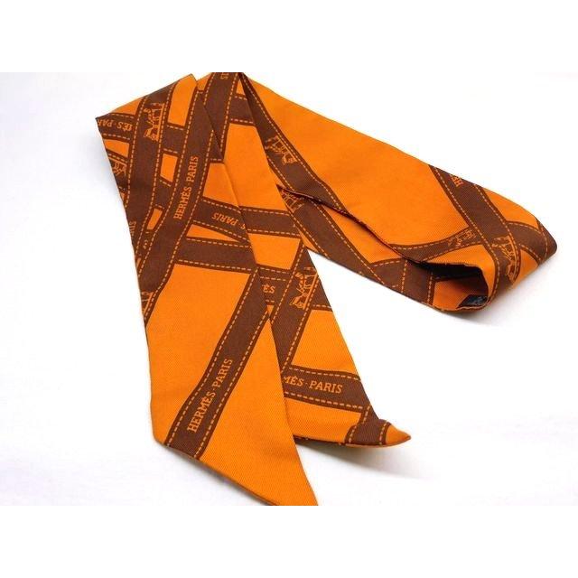 エルメス　HERMES　ツイリー　ボルデュック　レッド　イエロー レディース エルメス HERMES ツイリー ボルデュック レッド イエロー