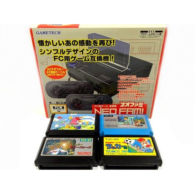 GAMETECH NEOFAMI ネオファミ ファミコンカセット4つ付き ◇ 互換機