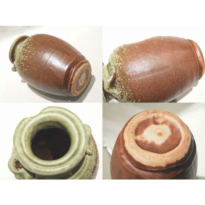 美品 信楽焼 花瓶 2個セット ◇ 花入れ フラワーベース 利山作 窯変