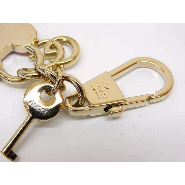 美品 グッチ GUCCI □ ハートシェイプ キーチェーン バッグチャーム