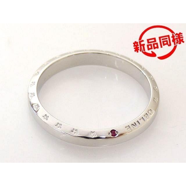 販売認定店 新品同様 セリーヌ リング 18号 Pt950 プラチナ 1p ルビー ダイヤ スター 指輪 Celine 3h 直販特典付 Www Superavila Com