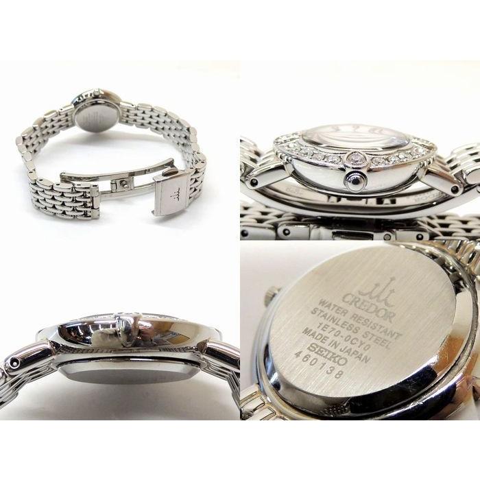 CREDOR シグノ クォーツ GSTE849 シェル文字盤 ダイヤ 腕時計