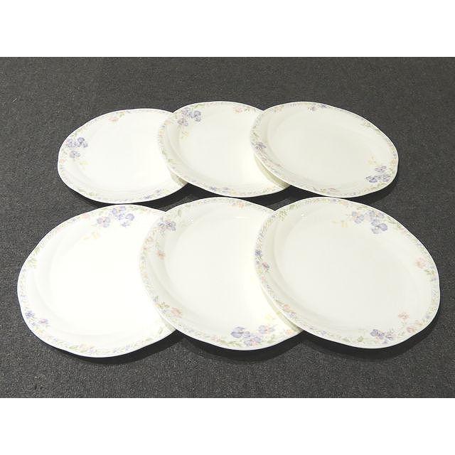 ※同梱不可※ 新品同様 4番 ノリタケ オードリー 大皿 直径25.5cm 6客 セット Noritake AUDREY 草花 淵 模様