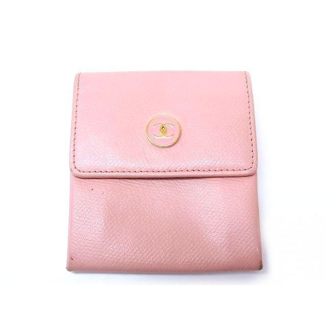 CHANEL（シャネル） コインケース □ 9番台 ココボタン ピンク レザー