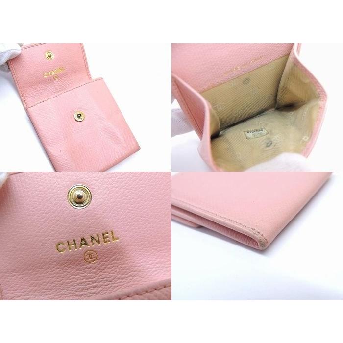 CHANEL（シャネル） コインケース □ 9番台 ココボタン ピンク レザー