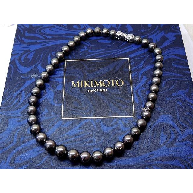 TASAKI 美品 ミキモト ネックレス □ K18 WG ブラック パール 黒 TASAKI 美品 ミキモト ネックレス □ K18 WG ブラック パール 黒