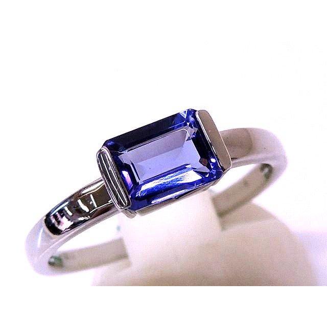 GSTV購入品 美品 Pt950 プラチナ リング □ 18号 タンザナイト 1.00ct  
