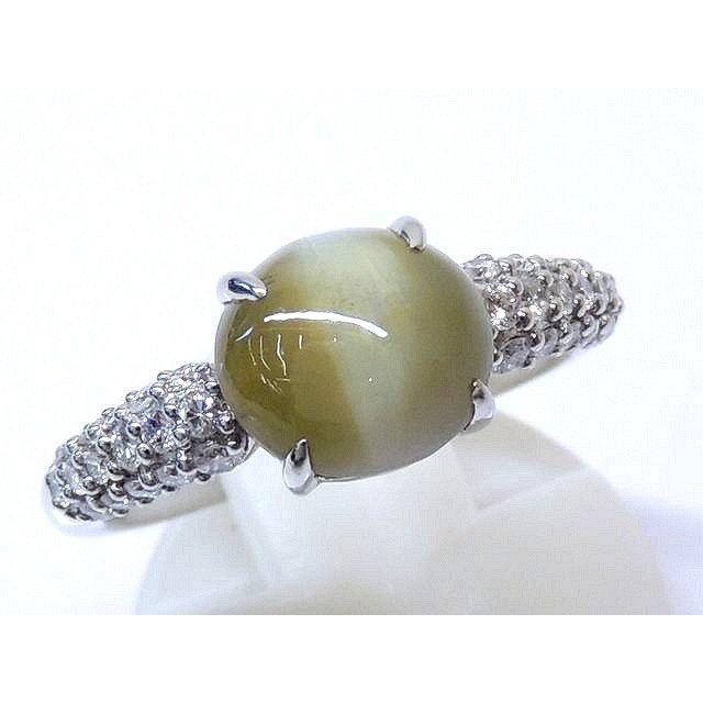 GSTV購入品 新品同様 Pt950 プラチナ リング □ 13号 クリソベリル  