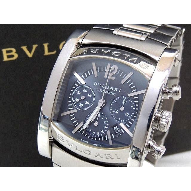 ブルガリ 時計 □ AA44SCH アショーマ クロノグラフ ステンレス 