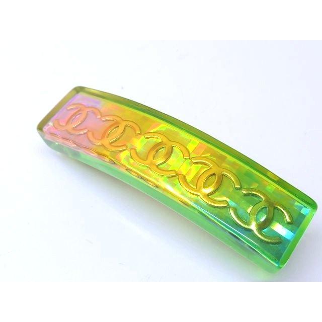 CHANEL ヴィンテージ　ホログラムバレッタ CHANEL シャネル クリア レインボー ホログラム バレッタ