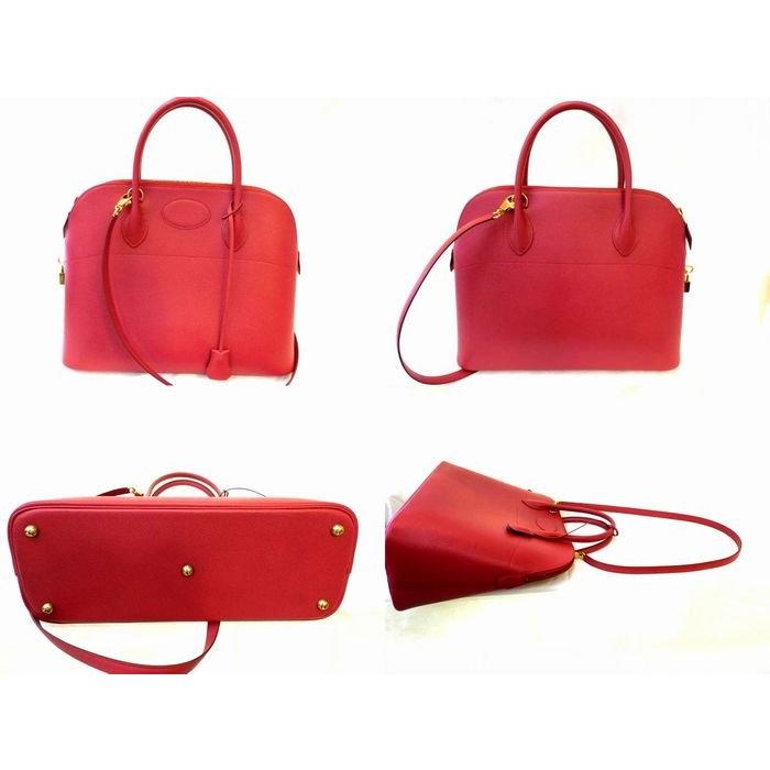 美品 エルメス 2WAY バッグ □ ボリード 35 クシュベル ルージュヴィフ 