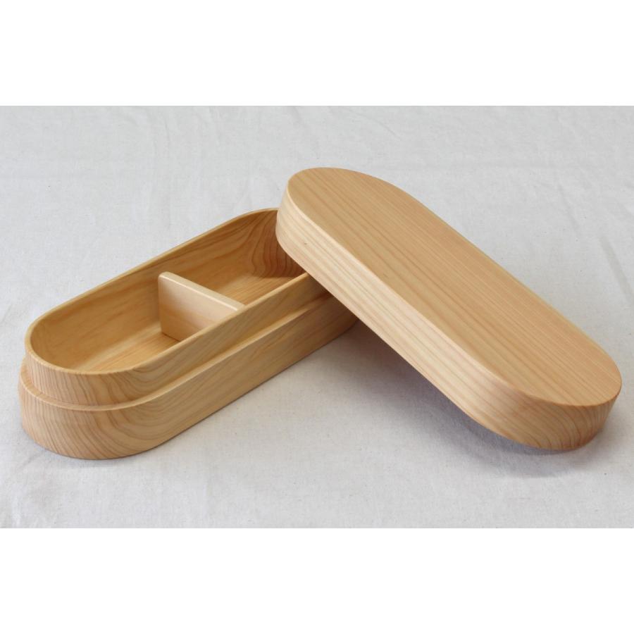 弁当箱 一段 紀州桧 くりぬき 家庭用食洗機対応 日本製 Type-3 角田清