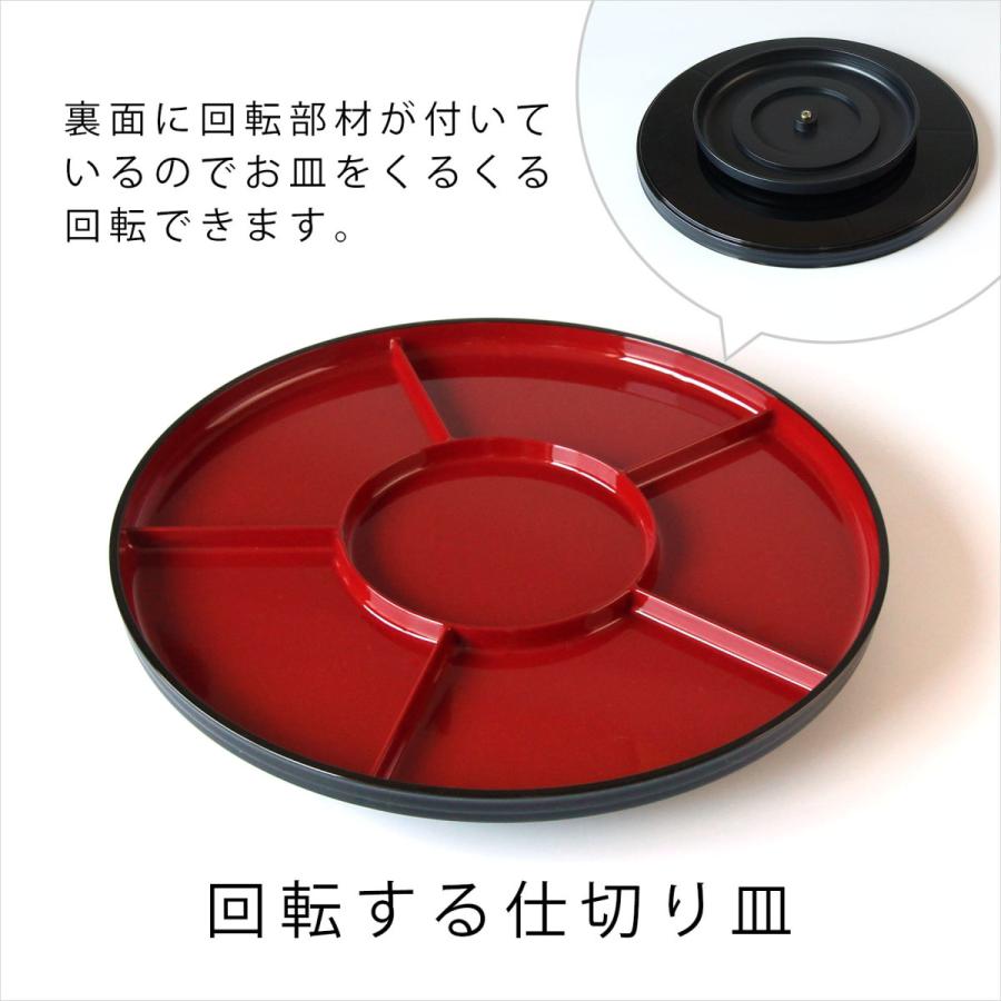 手巻き寿司セット 日本製 回転皿 寿司桶 しゃもじ3本 漆器 パーティー |  | 02