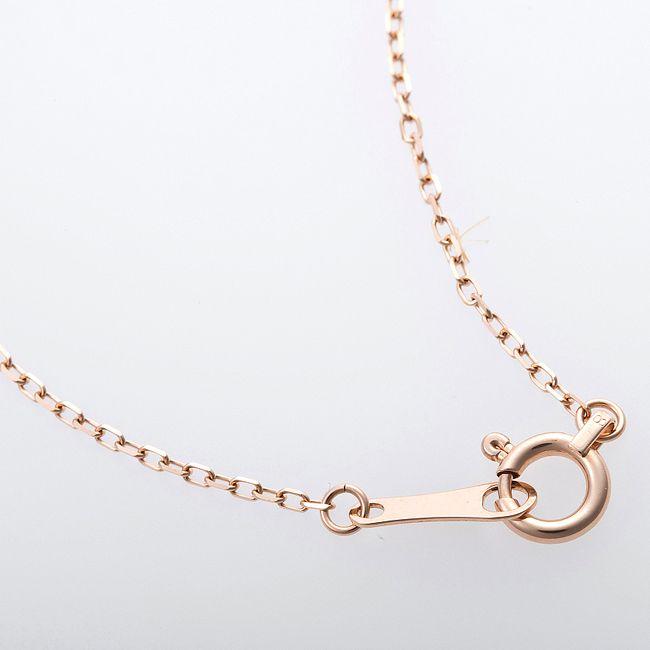 ダイヤモンド ネックレス 5粒 0.11ct K18 ピンクゴールド ハート  