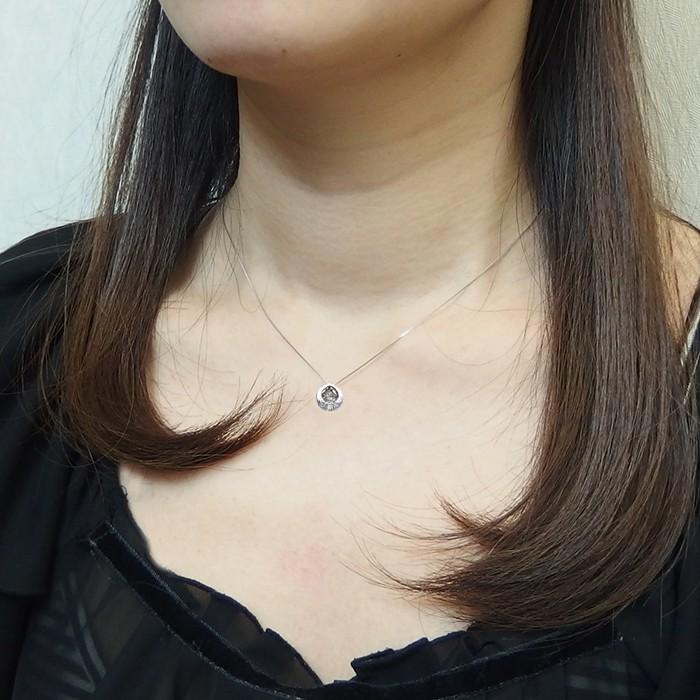 ダイヤモンド ネックレス K18 ホワイトゴールド 0.2ct 正規品 ダンシングストーン ハート＆キューピッド H＆C 雫 ドロップ 揺れる ダイヤ 鑑別カード付きの画像