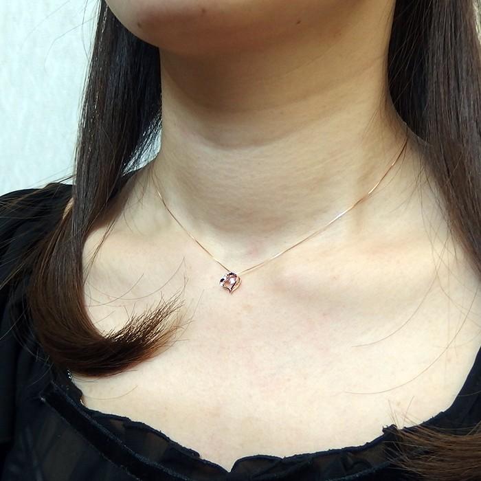 ダイヤモンド ネックレス K18 ピンクゴールド 0.1ct 正規品 ダンシング 