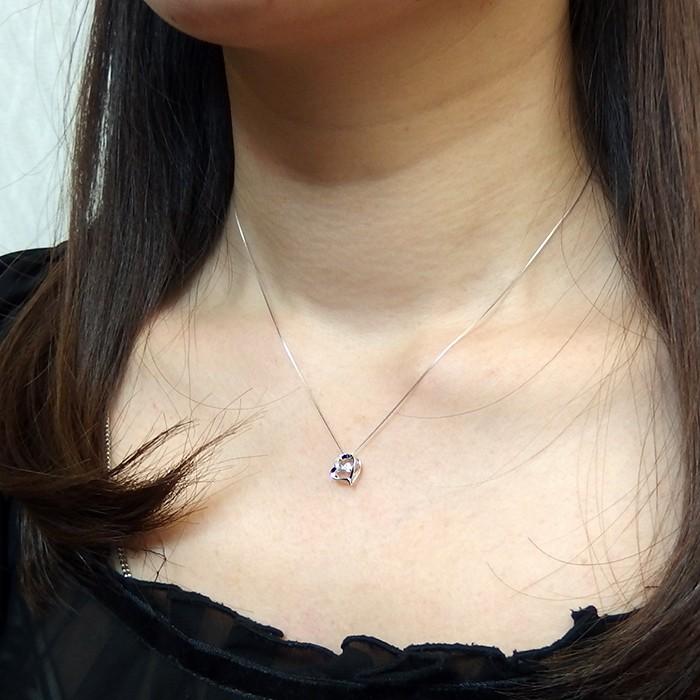 ダイヤモンド ネックレス K18 ホワイトゴールド 0.1ct 正規品 